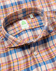 Finamore Madison Fit Collo Achille Linen Check Red