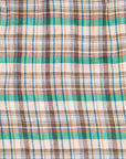 Finamore Madison Fit Collo Achille Linen Check Green