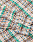 Finamore Madison Fit Collo Achille Linen Check Green