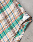 Finamore Madison Fit Collo Achille Linen Check Green