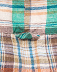 Finamore Madison Fit Collo Achille Linen Check Green