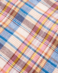 Finamore Madison Fit Collo Achille Linen Check Red