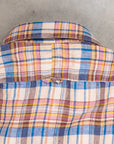 Finamore Madison Fit Collo Achille Linen Check Red