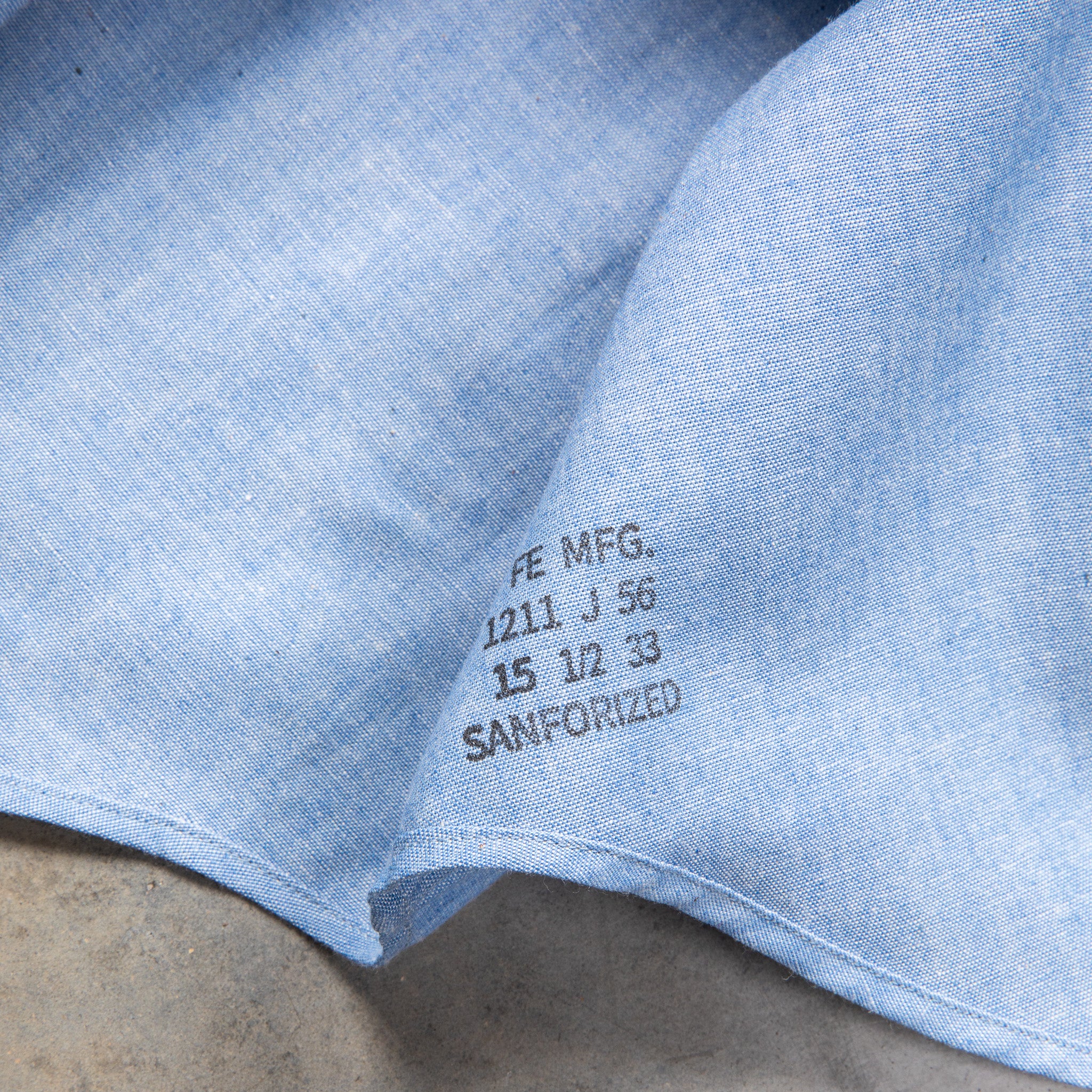 Far East Manufacturing Chambray Button-down Shirt Aqua