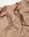 Remi Relief Linen Shorts Brown