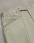 The Real McCoy's Belted Waistband Plain Stitch Pique Pants Sage