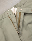 The Real McCoy's Belted Waistband Plain Stitch Pique Pants Sage