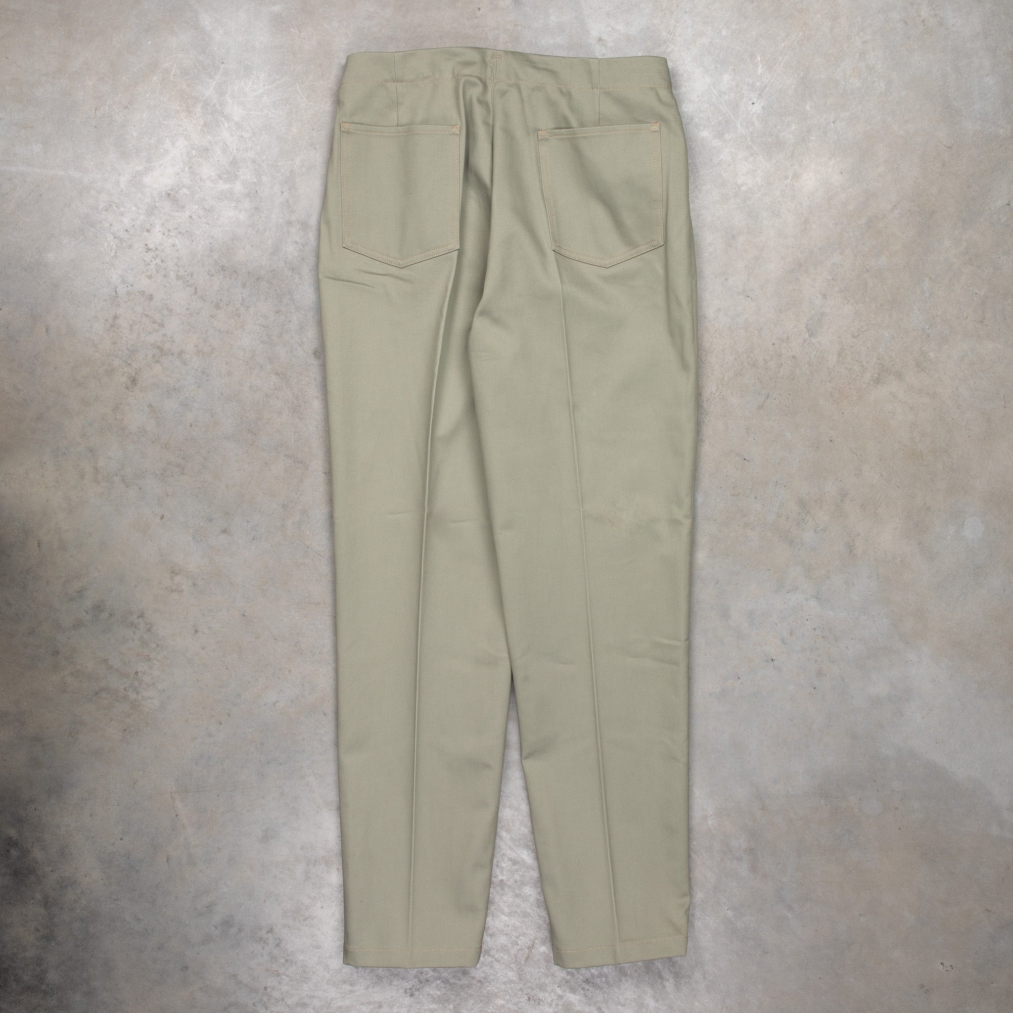 The Real McCoy&#39;s Belted Waistband Plain Stitch Pique Pants Sage