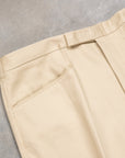 The Real McCoy's Belted Waistband Plain Stitch Pique Pants Ivory