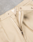 The Real McCoy's Belted Waistband Plain Stitch Pique Pants Ivory