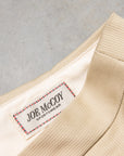 The Real McCoy's Belted Waistband Plain Stitch Pique Pants Ivory