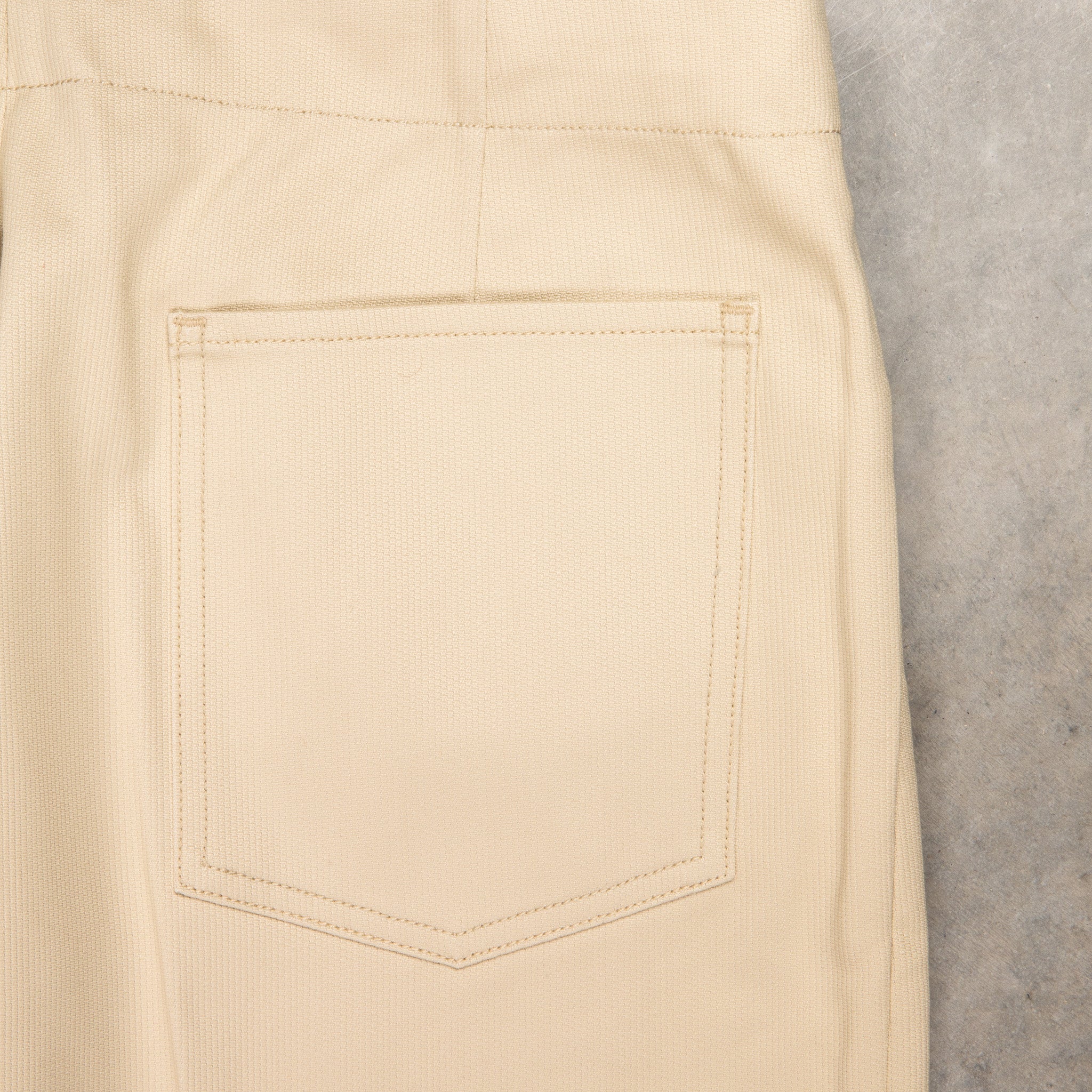 The Real McCoy&#39;s Belted Waistband Plain Stitch Pique Pants Ivory