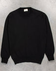 William Lockie Oxton Cashmere Crew Neck black