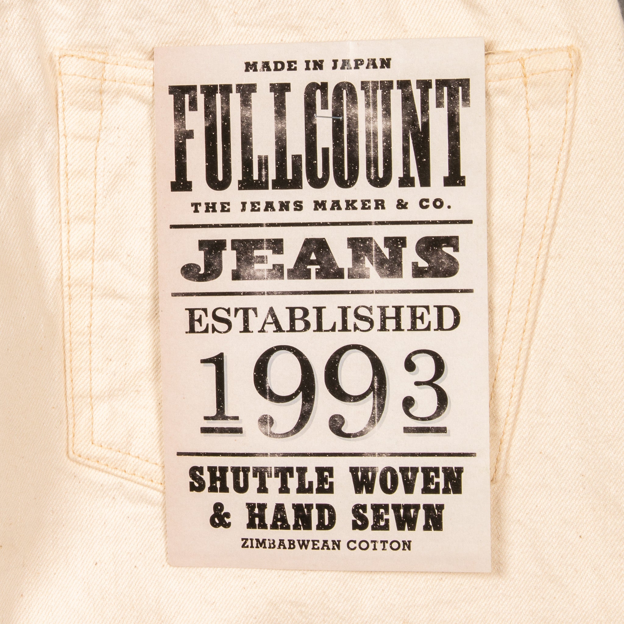 Fullcount 0105 Loose Straight 13.7 Oz Ecru