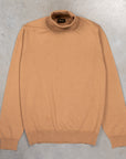 Drumohr Luxury 30G Cashmere Roll Neck Camello