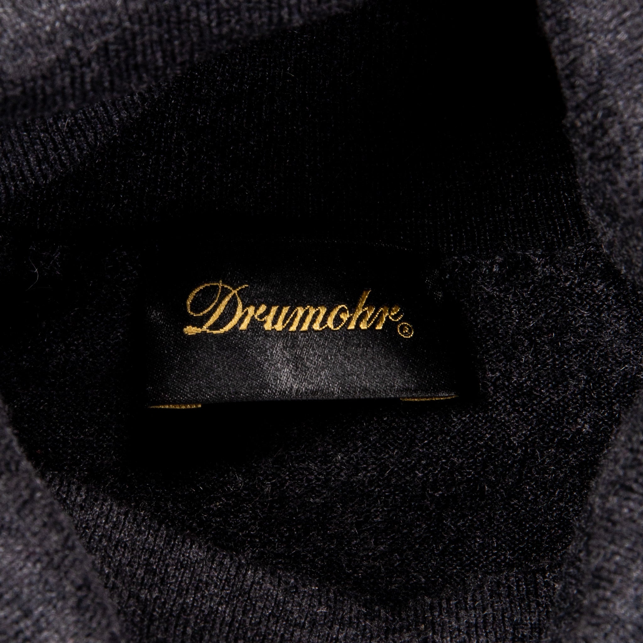 Drumohr Luxury 30G Cashmere Roll Neck Grigio Antracite