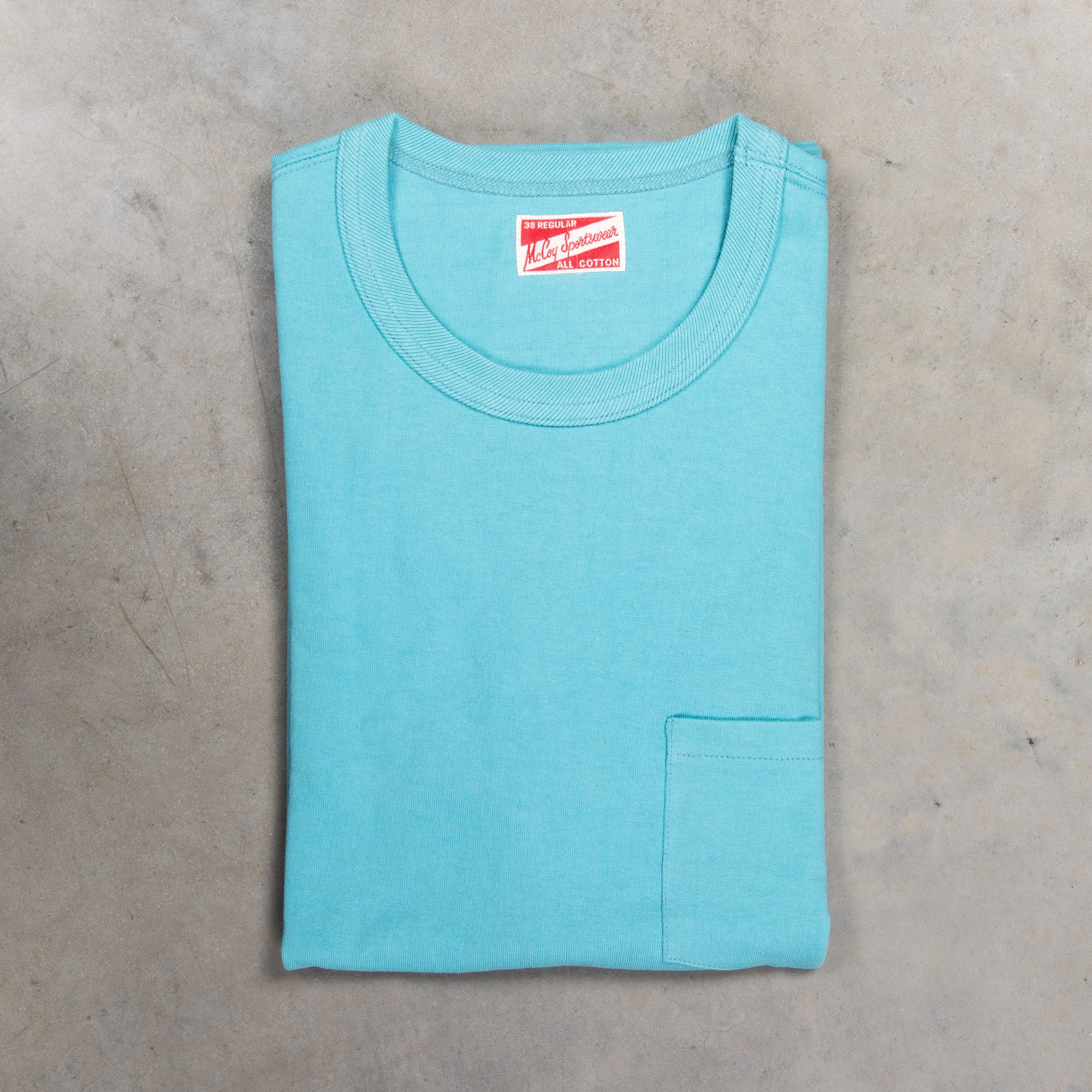 The Real McCoys Pocket Tee Teal