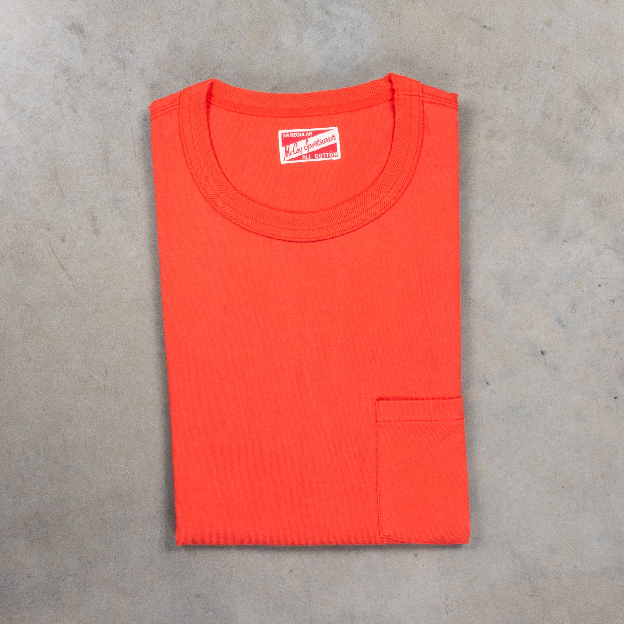 The Real McCoys Pocket Tee Scarlet