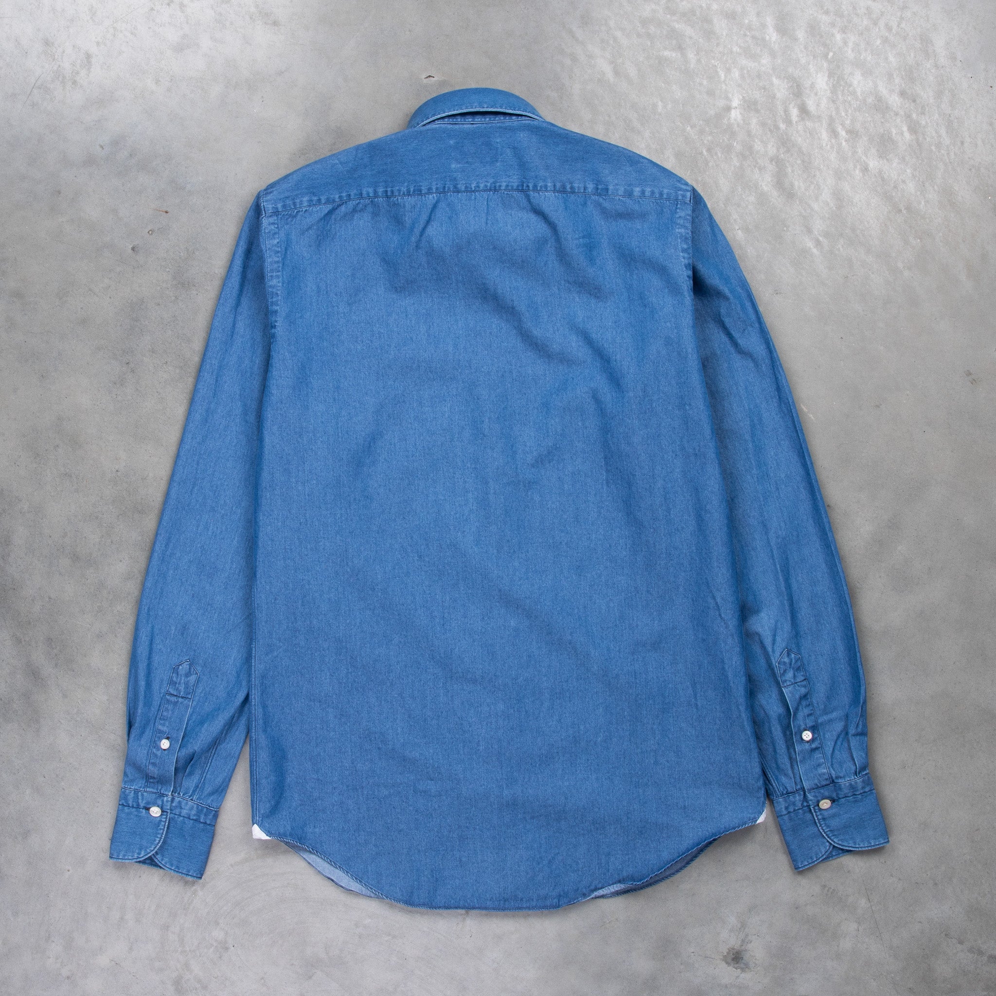 Celestin Shirt Blue Bleached Denim – Cueva