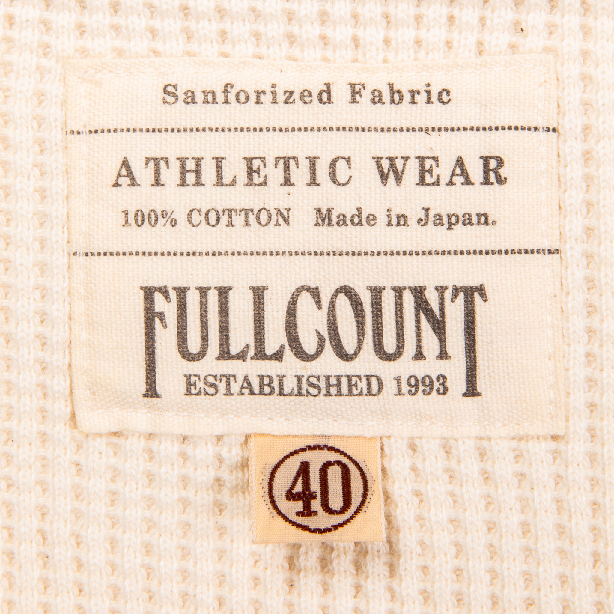 Fullcount 5964 Heavyweight Waffle Longsleeve Ecru