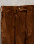 Rota Pantaloni High Rise Regular Fit 8-Wale Corduroy Tobacco