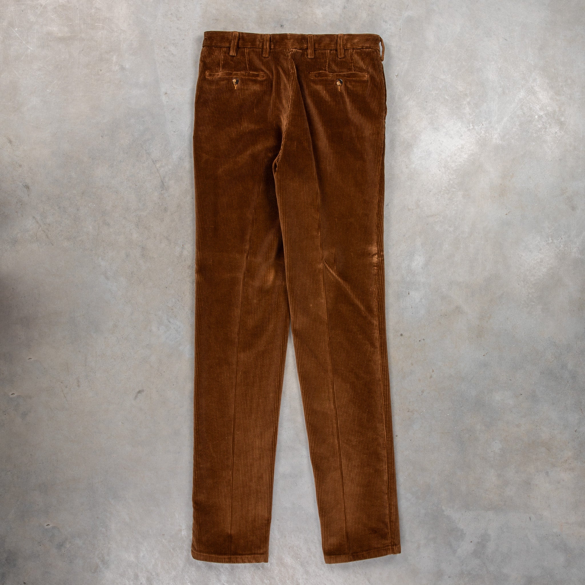 Rota Pantaloni High Rise Regular Fit 8-Wale Corduroy Tobacco