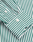 Finamore Tokyo Fit Collo Lucio Bengal Stripe Shirt Verde Inglese