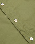 Finamore Gaeta Shirt Sergio Collar Alumo Poplin Olive