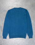 Drumohr Luxury 30G cashmere Crew Neck Blu Acciaio