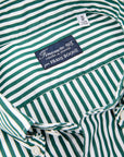 Finamore Tokyo Fit Collo Lucio Bengal Stripe Shirt Verde Inglese