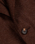 Caruso Butterfly Jacket Wool Cashmere Italian Tweed Marrone