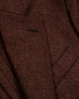 Caruso Butterfly Jacket Wool Cashmere Italian Tweed Marrone