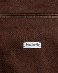 Caruso Butterfly Jacket Wool Cashmere Italian Tweed Marrone