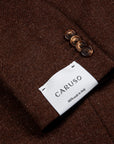 Caruso Butterfly Jacket Wool Cashmere Italian Tweed Marrone