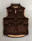 Manifattura Ceccarelli Goose down vest  Corduroy Brown Frans Boone Exclusive