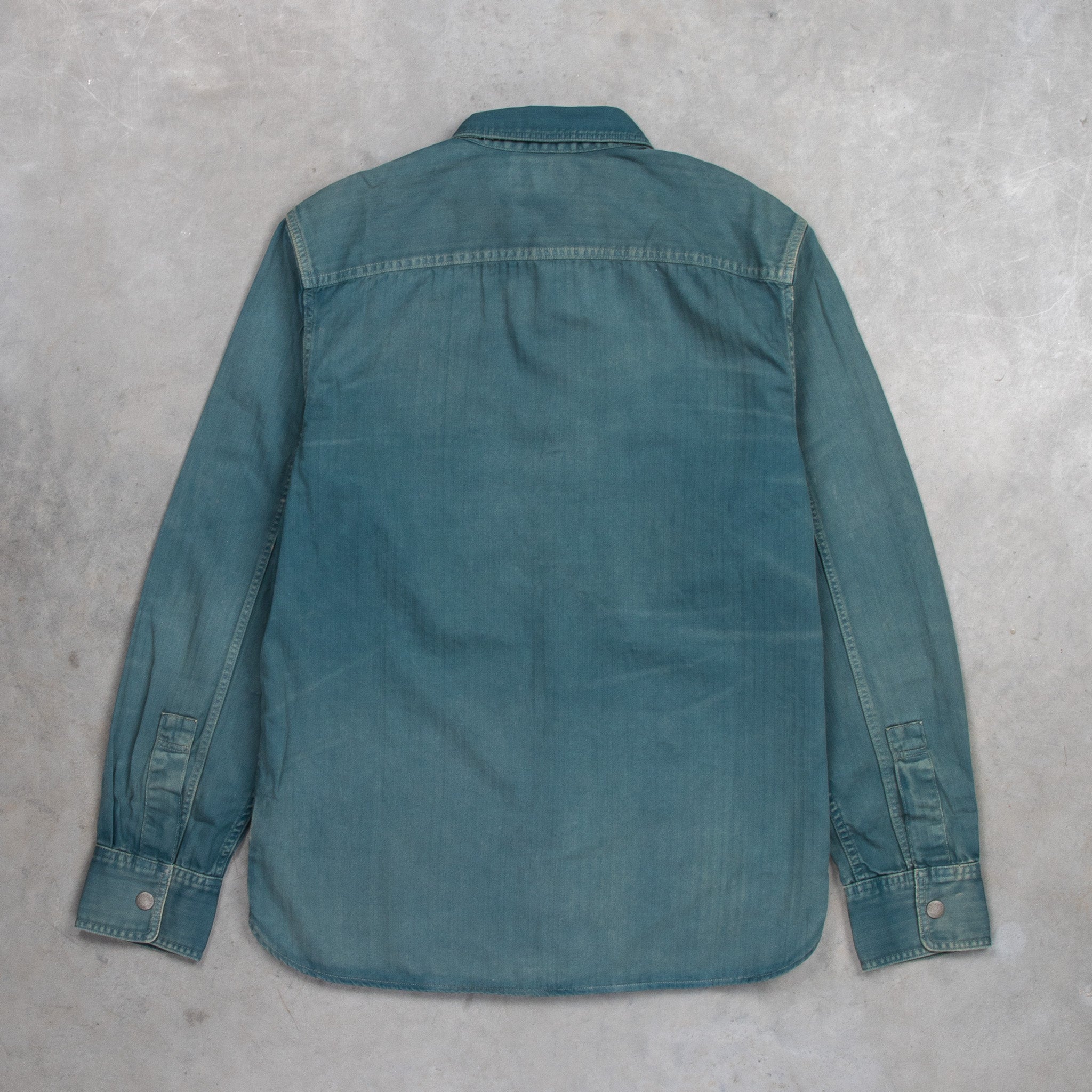RRL Herringbone Twill Shirt Military Olive