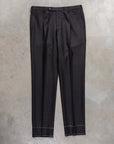 Rota Regular Fit High Rise Pants Gabardine Grigio Scuro