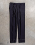 Rota Regular Fit High Rise Pants Gabardine Navy Blue