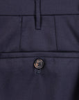 Rota Regular Fit High Rise Pants Gabardine Navy Blue