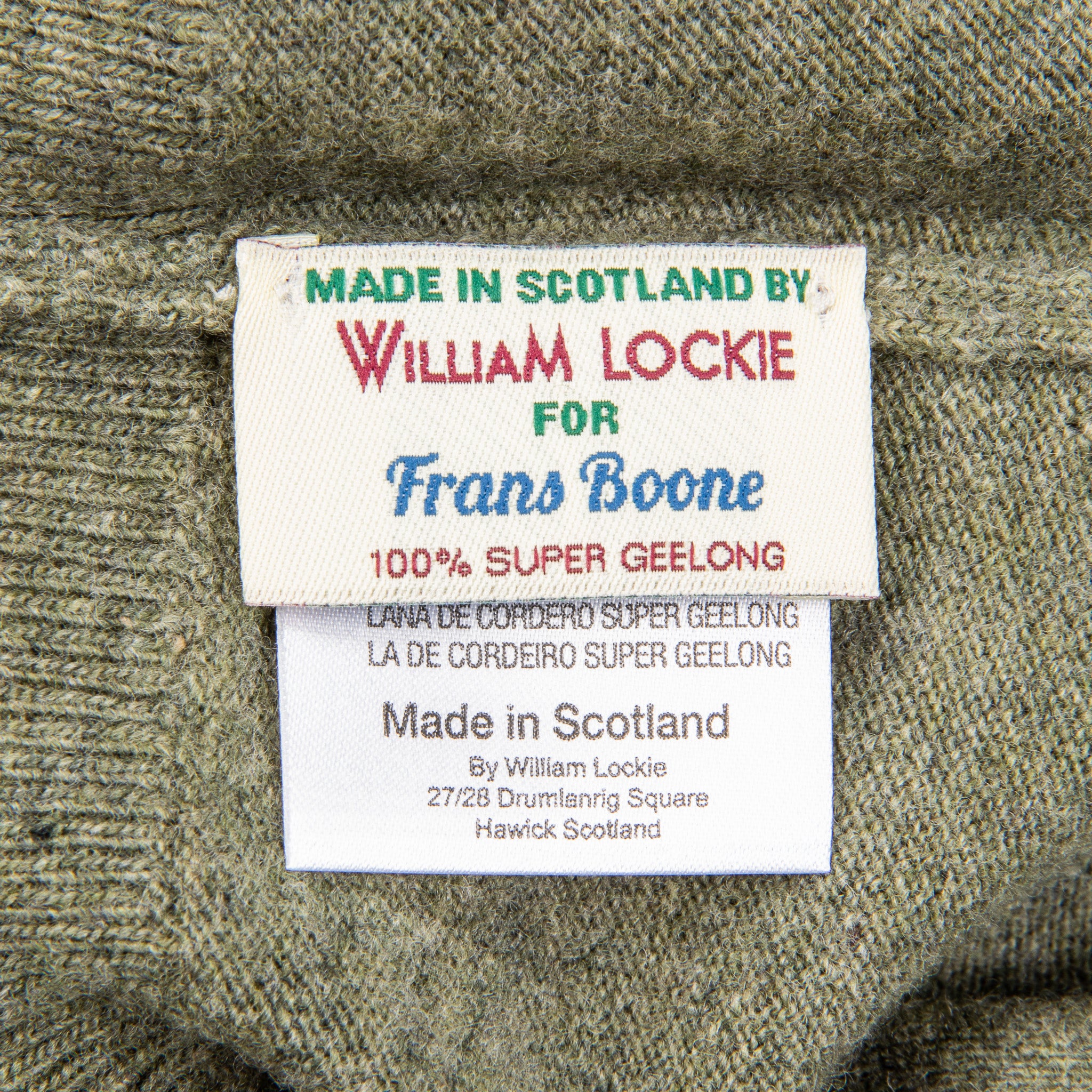 William Lockie x Frans Boone Super Geelong Roll Neck Moss