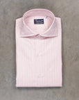 Finamore Milano Collo Eduardo Double Stripe Burgundy Pink