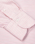 Finamore Milano Collo Eduardo Double Stripe Burgundy Pink