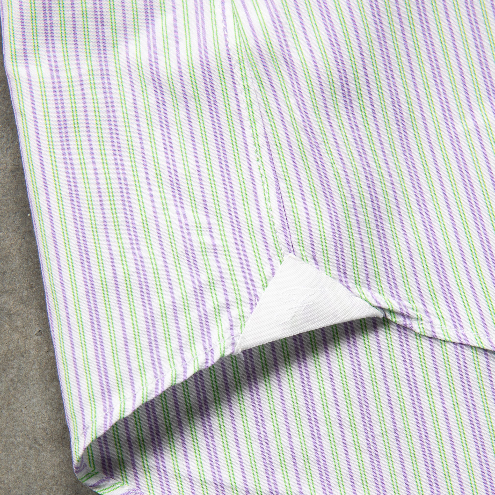 Finamore Milano Collo Eduardo Double Stripe Green Violet