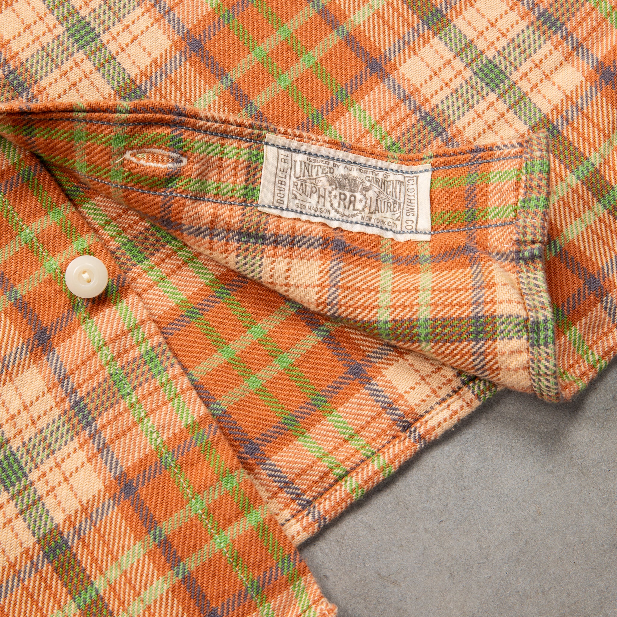 RRL Matlock Shirt Orange Plaid