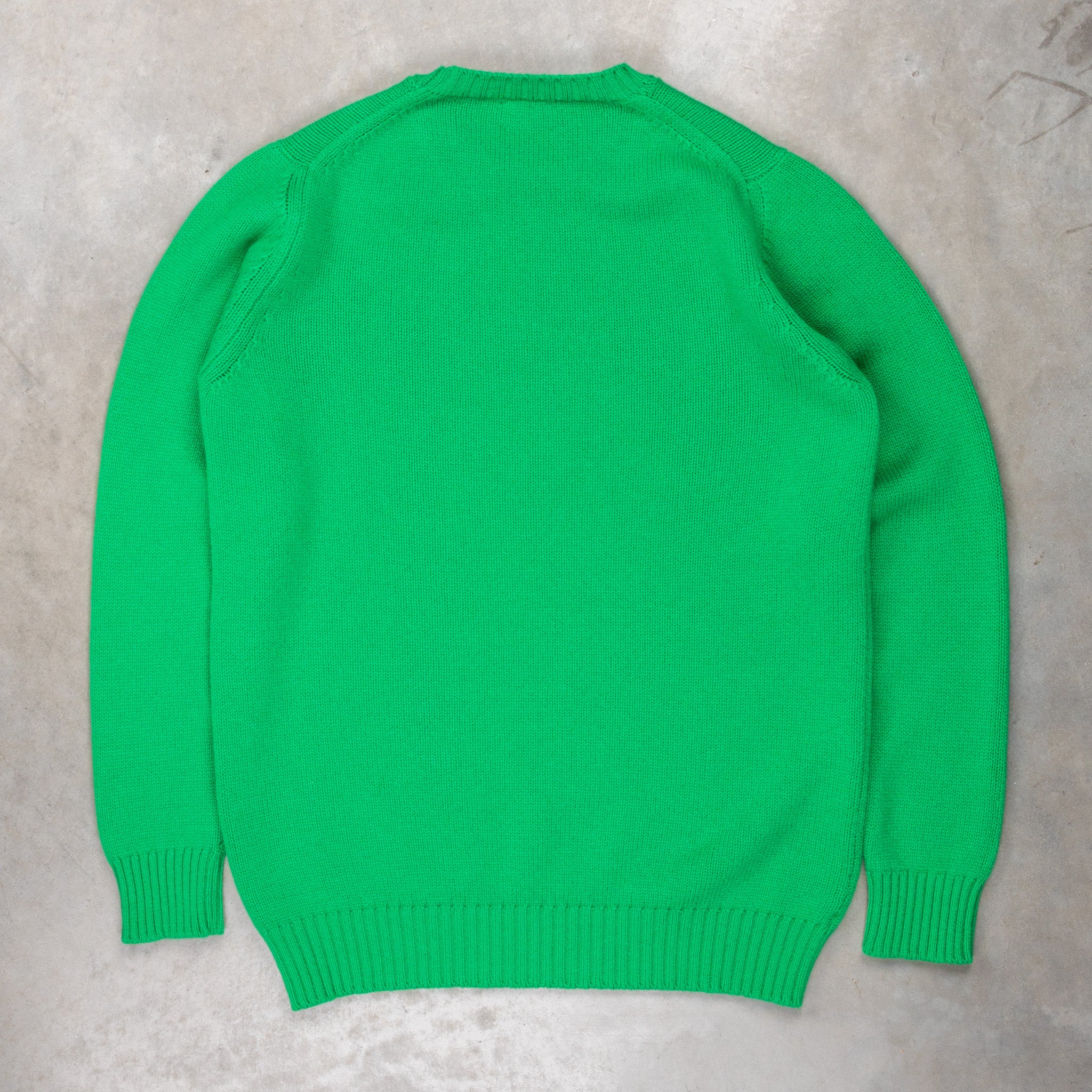 William Lockie x Frans Boone Inigo Baby Lambswool Crew Neck Green