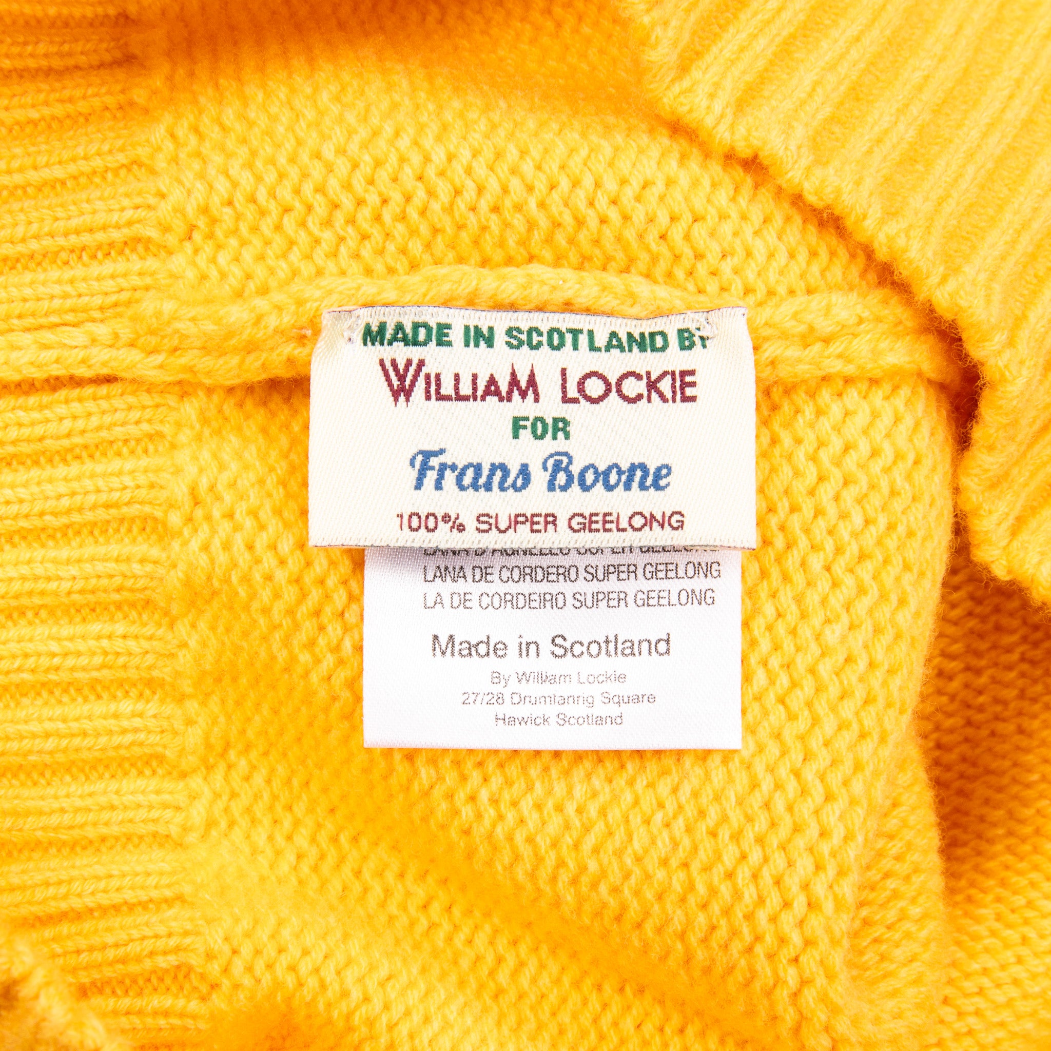 William Lockie x Frans Boone Inigo Baby Lambswool Roll Neck Zafferano