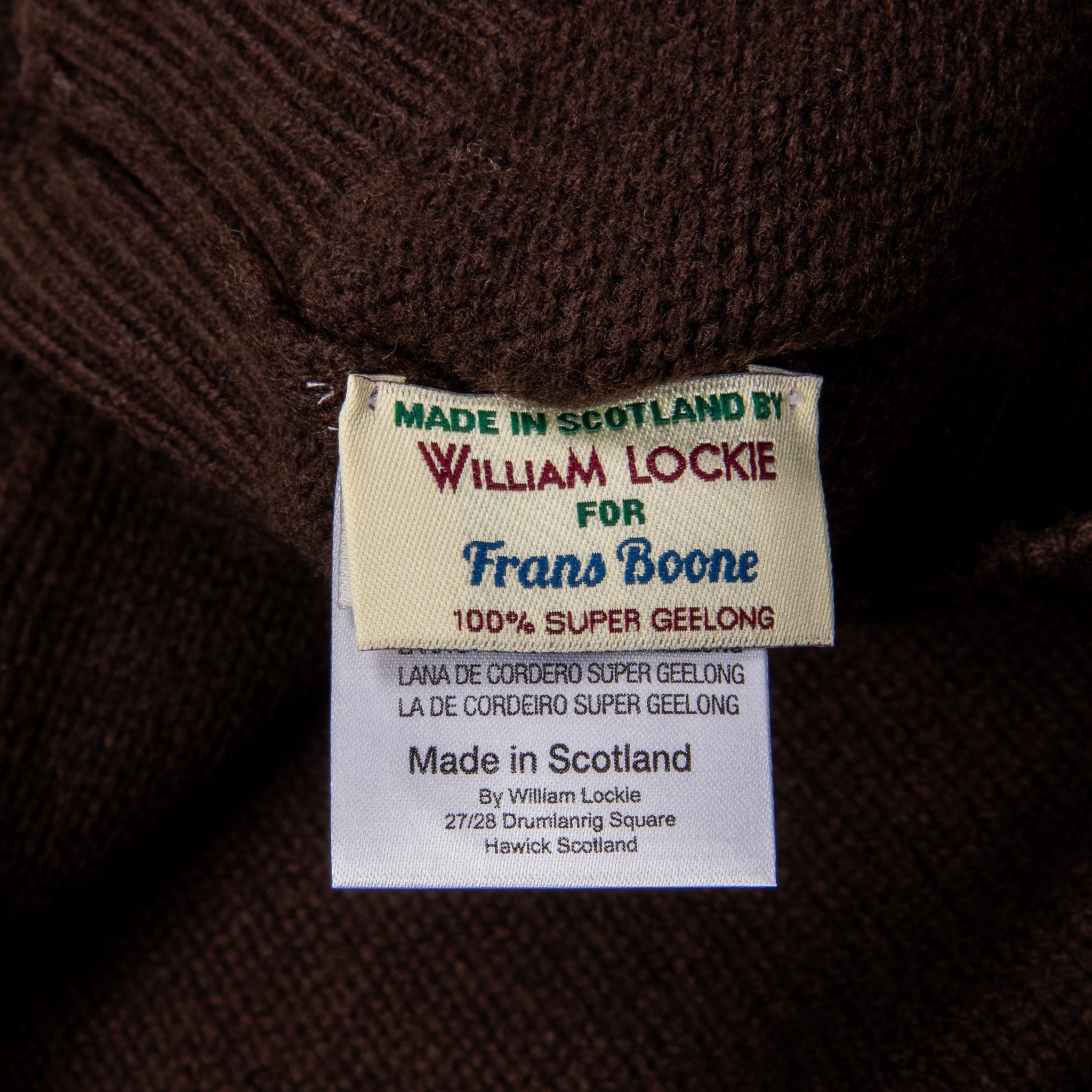 William Lockie x Frans Boone Inigo Baby Lambswool Roll Neck Caffe