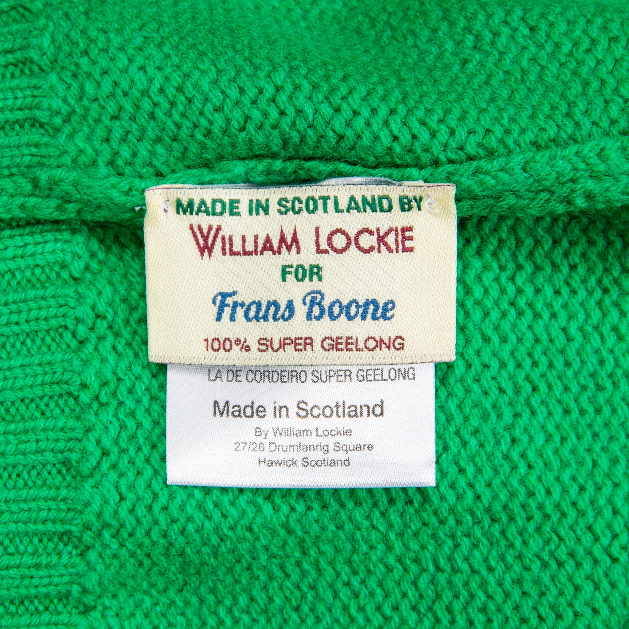 William Lockie x Frans Boone Inigo Baby Lambswool Roll Neck Green