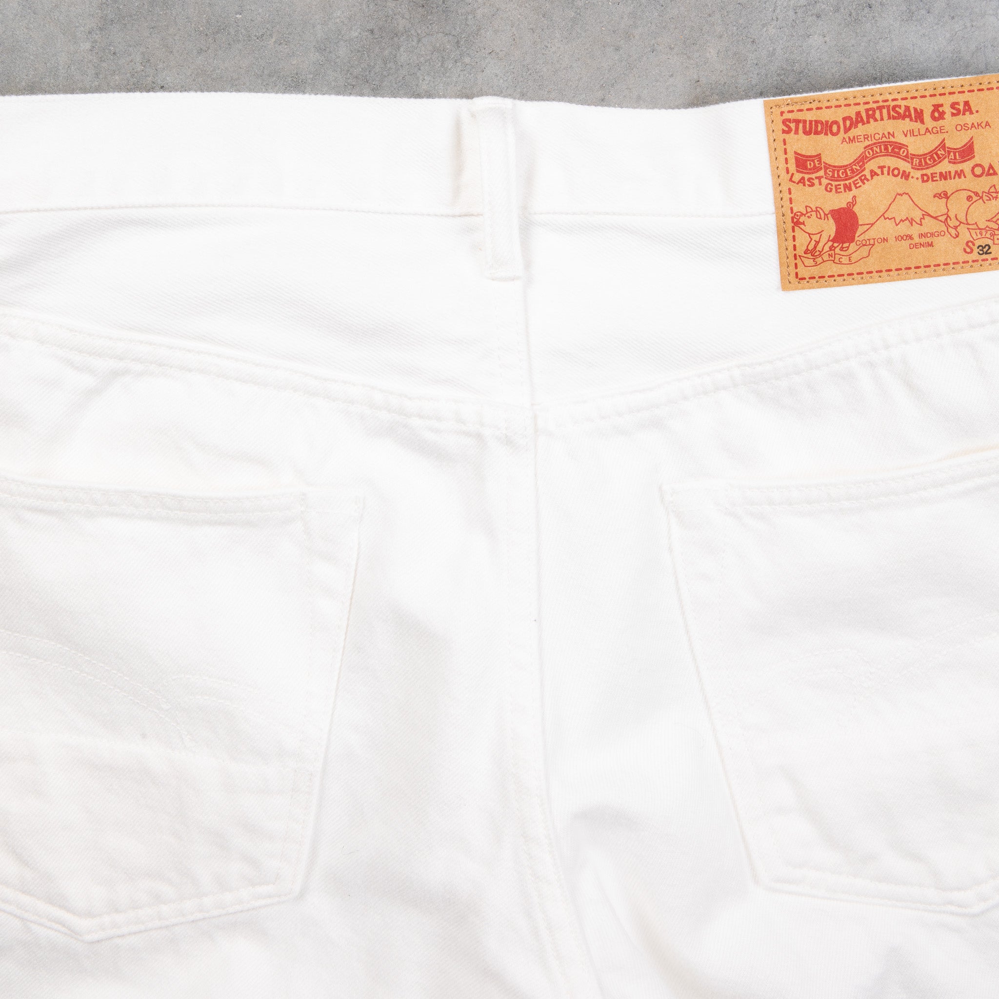 Studio D'Artisan FB-909 High Rise Tapered 14 Oz Denim White 