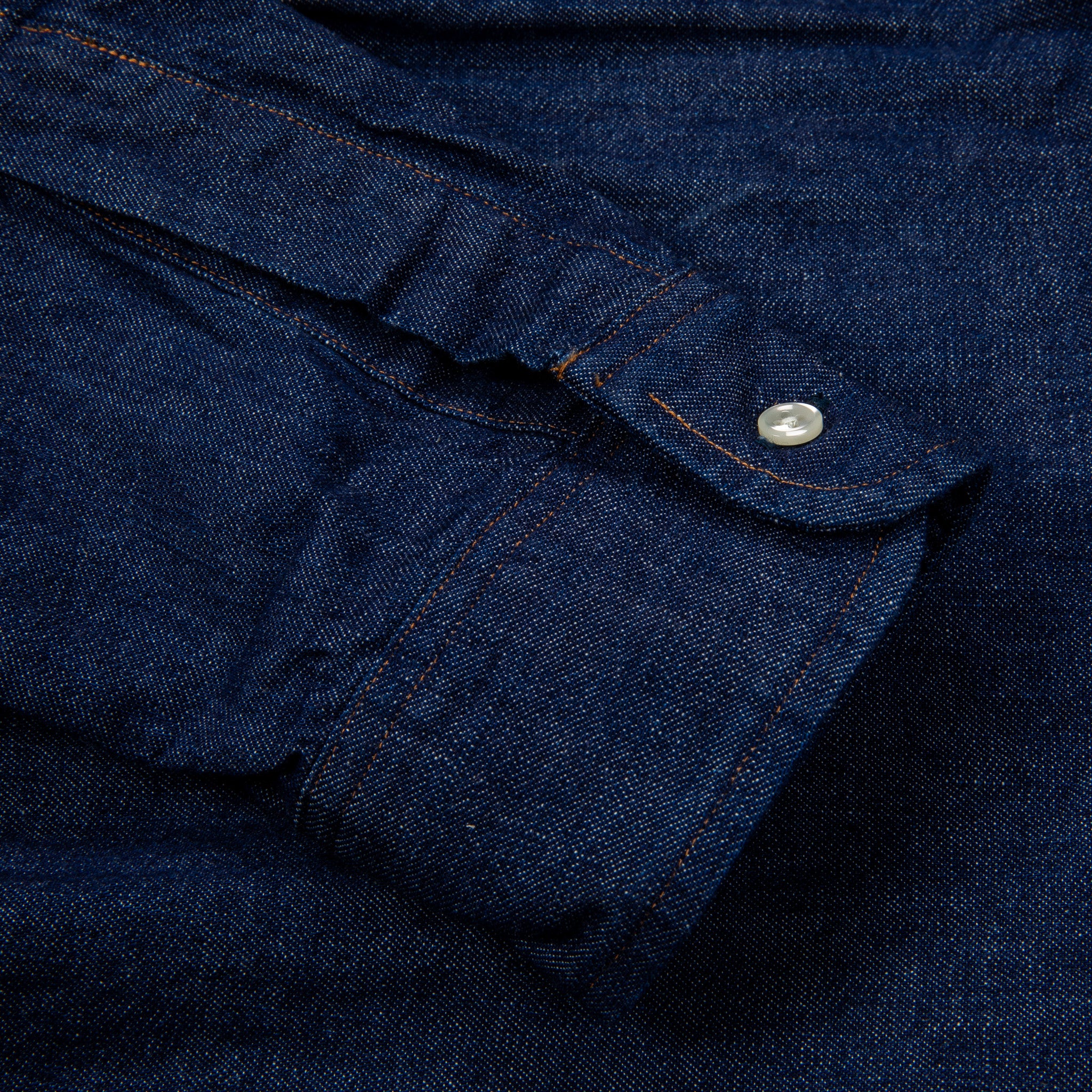 OrSlow Standard Button Down Denim Shirt One Wash